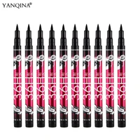12pcsset yanqina lasting 36h liquid eyeliner pencil waterproof black easywear eye liner pen cosmetic wholesale makeup eyeliner