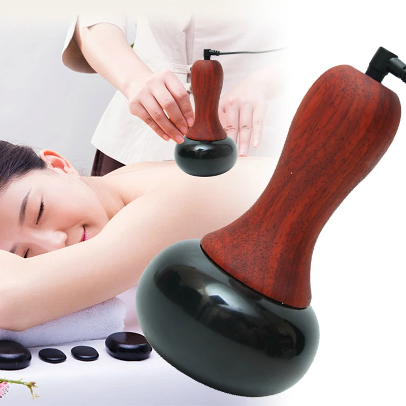 

Energy Stone Electric Hot Massager Tool Natural Stone Needle Guasha Scraping Back Lumbar Massage Skin Lift Spa Oil Relax Muscles