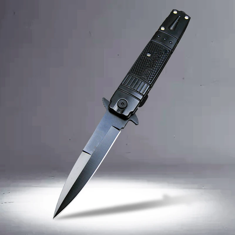 Североамериканский черный складной нож 57HRC (сталь 5cr15mov) для выживания