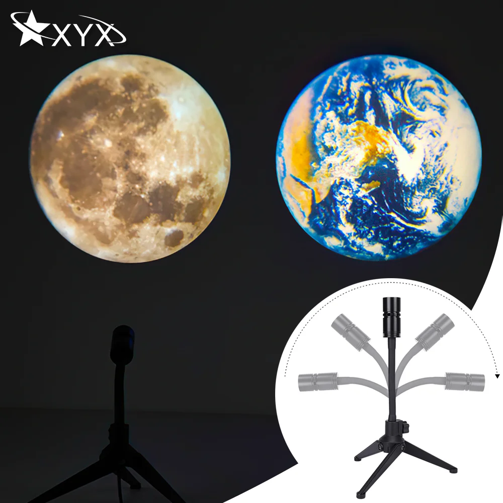 

LED Projector Starry Sky Night Light USB Kids Bedroom Wall Decor Lighting Moon Earth Lamp Galaxy Ambient Lamp Boy Girl Gifts