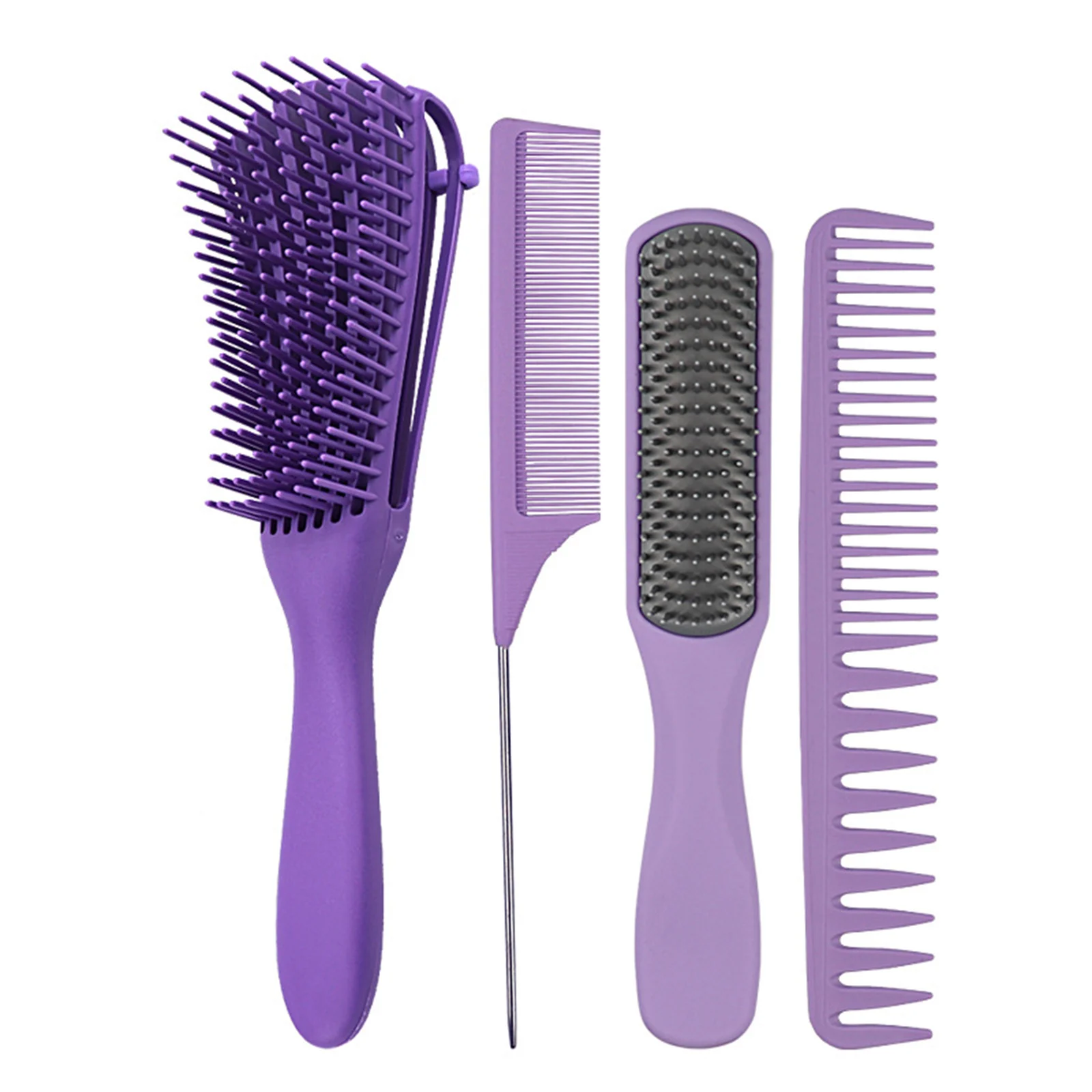 

Styling Hairbrush 4pcs Hair Brush Comb Set Hair Brush Comb For Women Girls Household And Professional Use