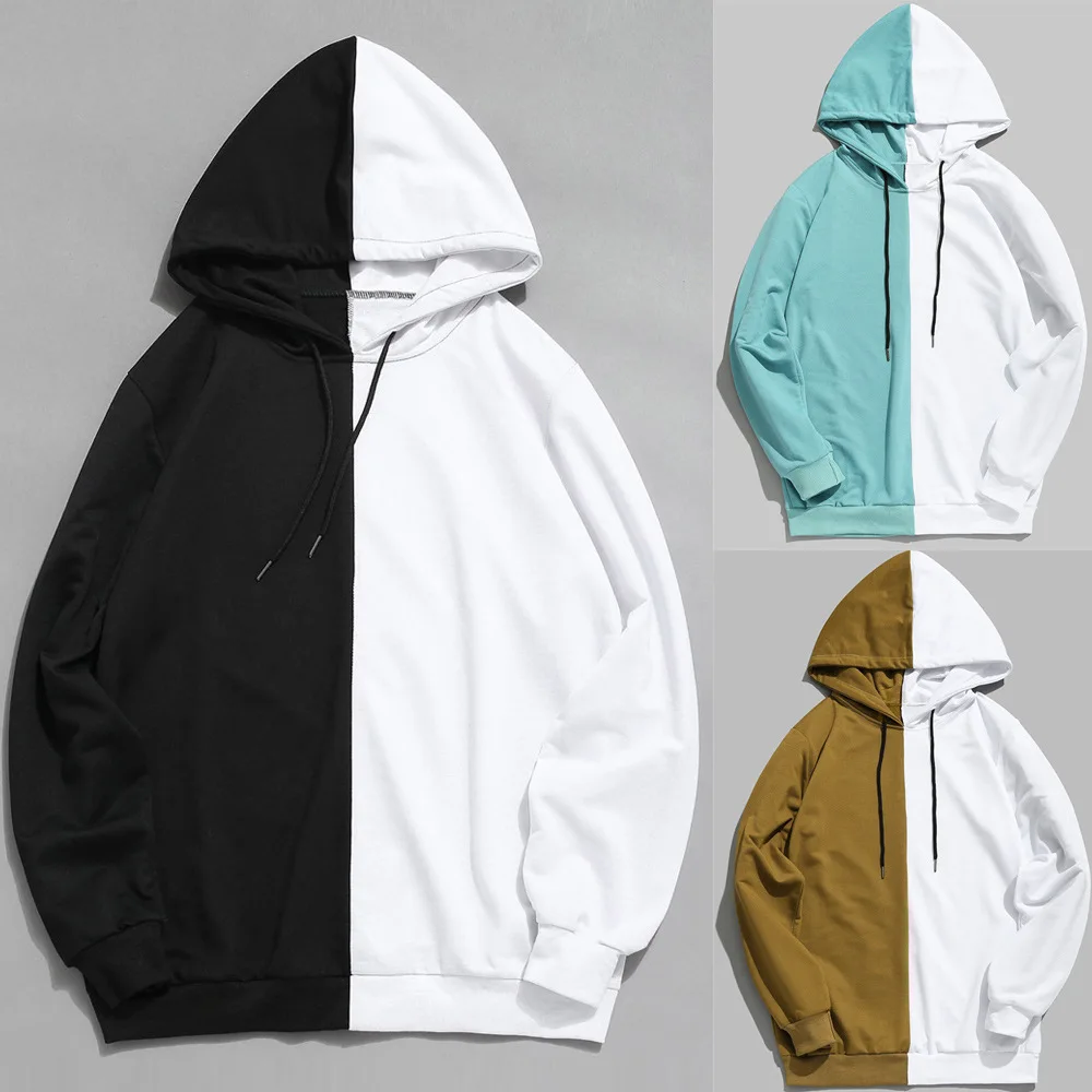 

Hot Style Men's Stitching Sweaterhirt Spot hooded