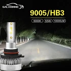Светодиодный льные светодиодные фары 9005 HB3 12 В, фотолампа, 2 шт., 360 градусов, 6500 лм, K, водонепроницаемые фары дальнего света, мгновенный запуск, верхние лампы