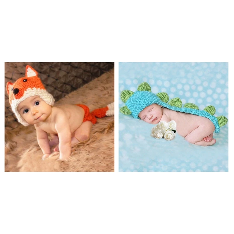 2 предмета реквизит для фотосессии малышей: 1 предмет вязаная детская одежда