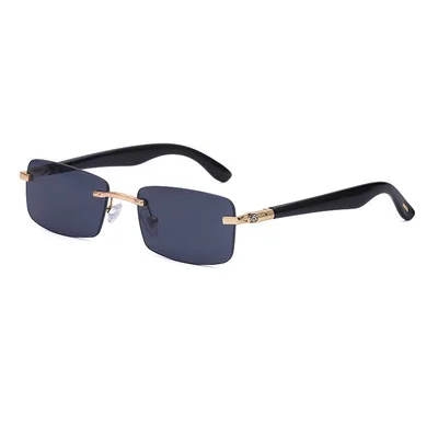 

Metel Sunglasses For Women's Rimless Avant-Garde Sunglasses Fashion European And American Comfortable Leisure 2021 New Style