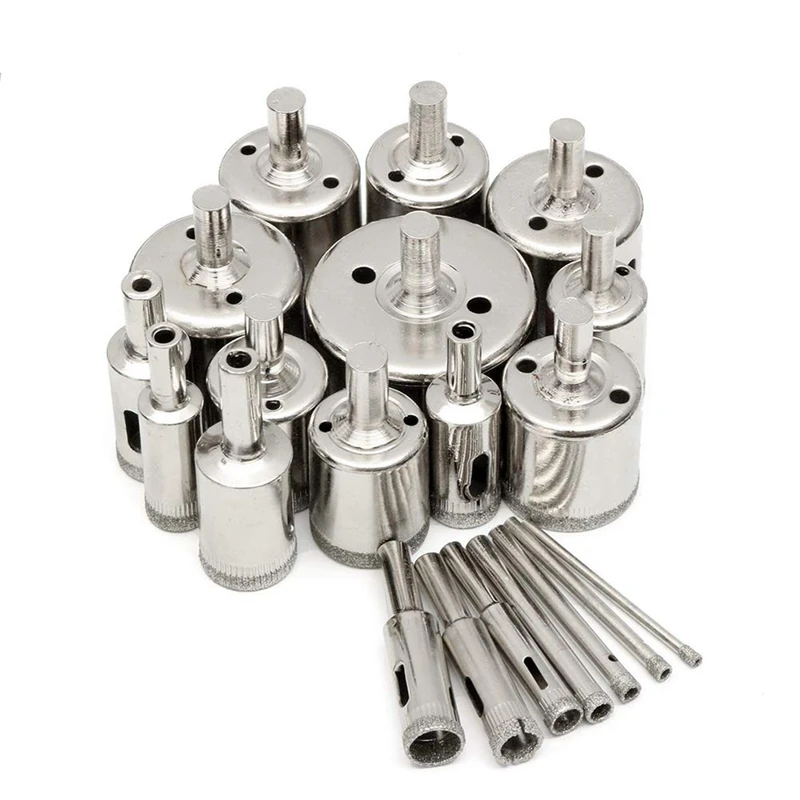 

20 Pcs Diamond Holesaw Drill Bit Set Extractor Remover Tools Hole Saws Set Kit & 1 Pcs Hand Siphon Pump