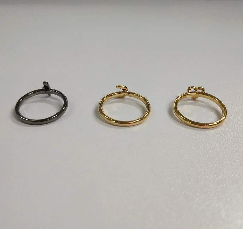 Модное женское кольцо с золотым покрытием цвет пистолет любовь молния луна