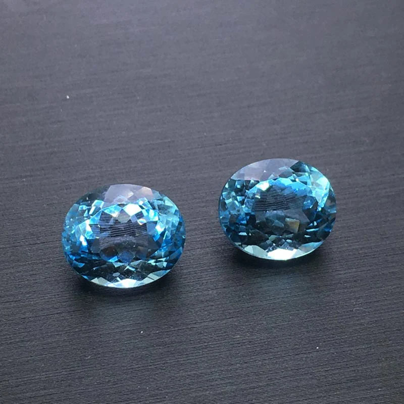 CSJ настоящий Натуральный топаз неба свободный драгоценный камень овальной