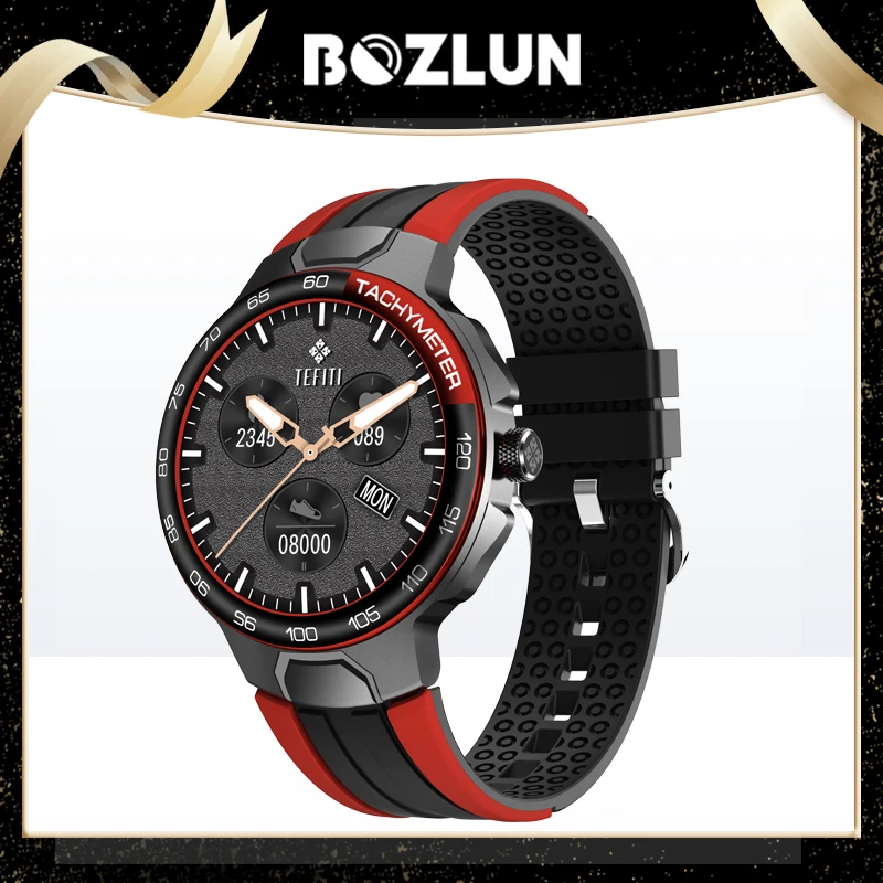 

Спортивные Смарт-часы BOZLUN с пульсометром и круглым циферблатом, Водонепроницаемый Фитнес-браслет с трекером, Смарт-часы для Android и IOS