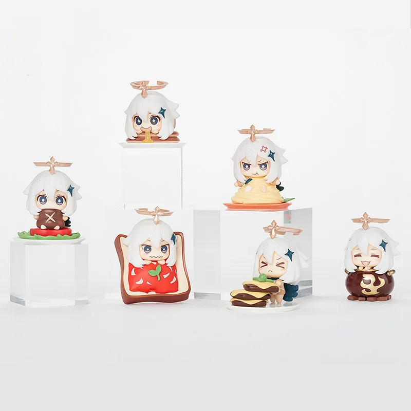 Caja ciega de juguete Genshin Impact Paimon, tem&aacute;tica de comida, figura de acci&oacute;n de Anime, Caja misteriosa sorpra, modelo Sorpresa, regalo de cumplea&ntilde;os para ni&ntilde;as-5