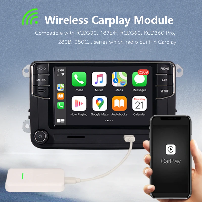 Беспроводной бокс-активатор CarPlay универсальный USB-ключ комплект для подключения