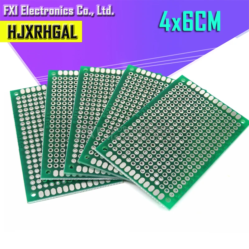 100 шт. 4x6 см 4*6 двухсторонний прототип 4x6 PCB diy универсальная печатная плата igmopnrq