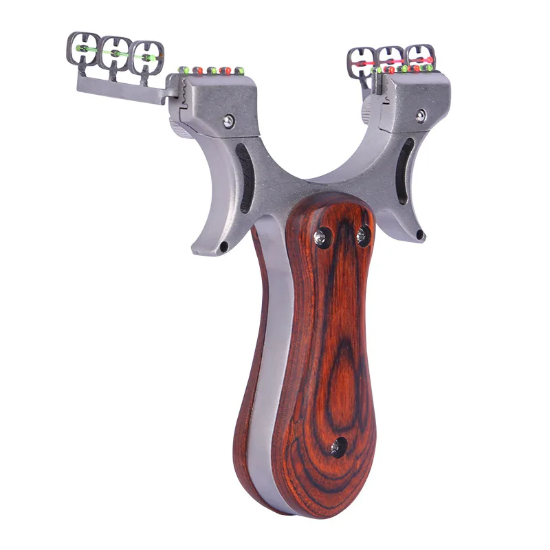 

High Quality Slingshot Catapult Hunting Stainless Steel with Rubber Band Outdoor Shooting Game SlingShot Crossbow