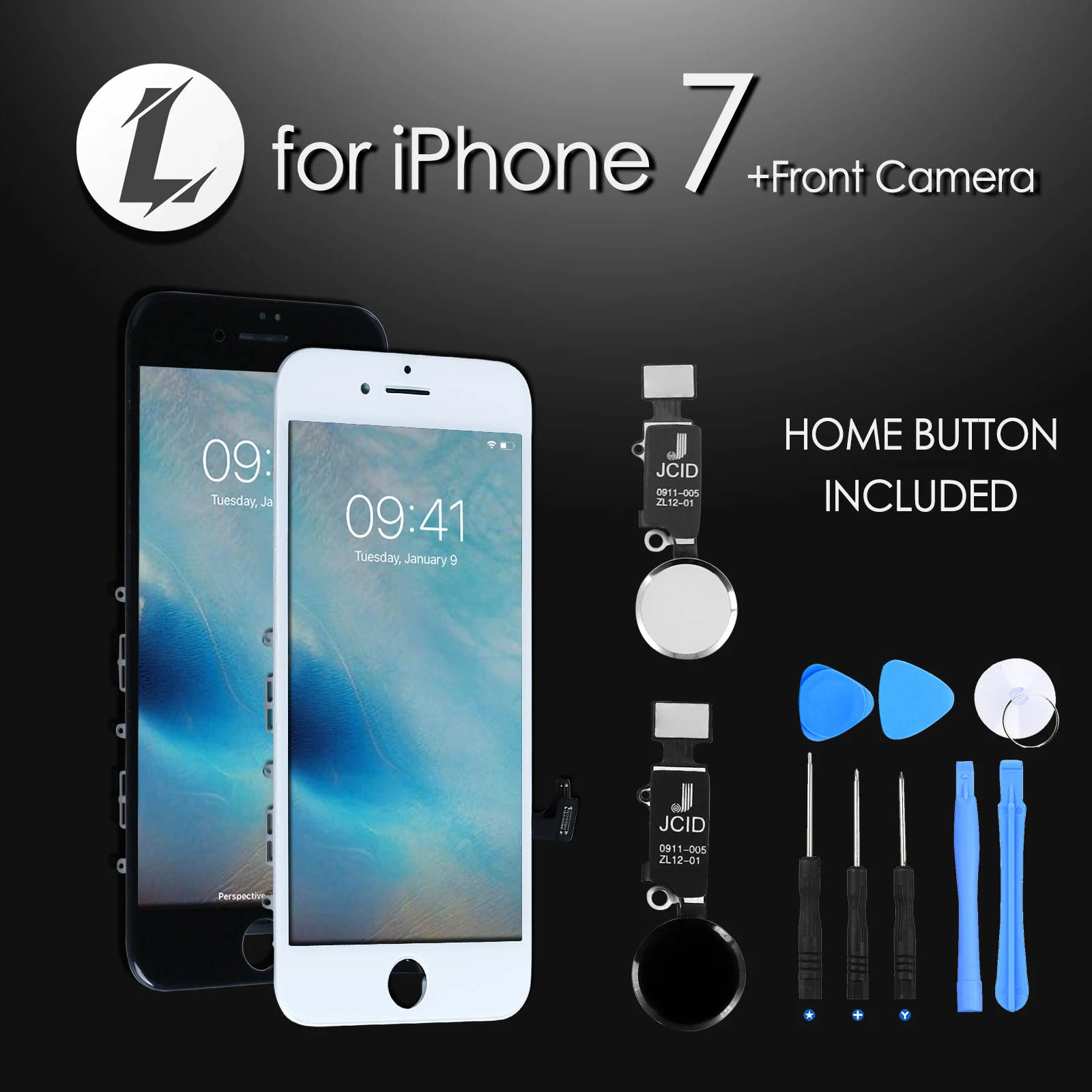 

Сменный ЖК-экран для iPhone 7 с кнопкой Home и сенсорным экраном, дигитайзер, динамик в сборе, инструменты для дисплея для iPhone 7