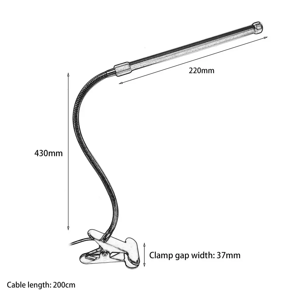 

ICOCO Rechargeable LED Clamp Clip Light Dimmable Flexible Aluminum Alloy Reading Desk Table Lamp Drop Shipping Sale
