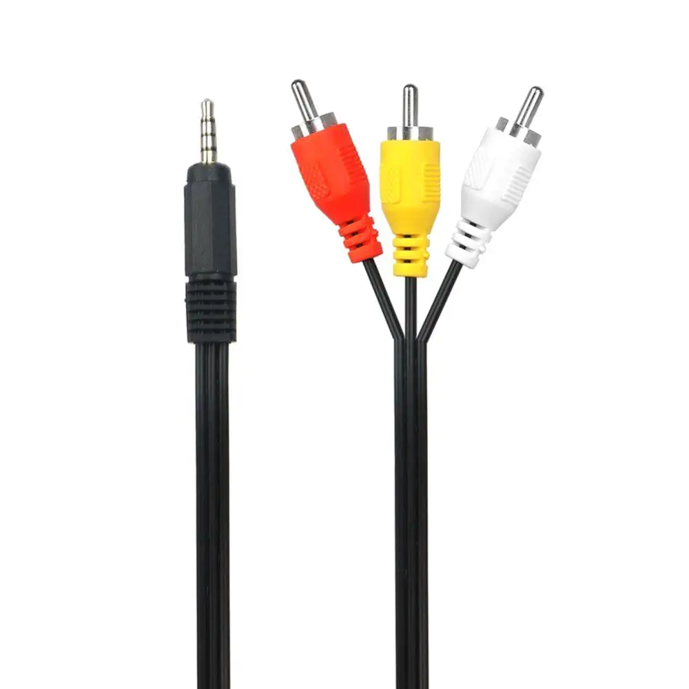 Новый 1 5 м аудио кабель 3 мм штекер 3RCA папа AV AUX стерео шнур в стандартный конвертер