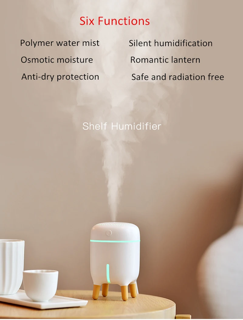 New Aroma Essential Oil Diffuser Shelf Humidifier 240ml Air Purifier LED Night Light USB Mini Fogger Car Air Freshener