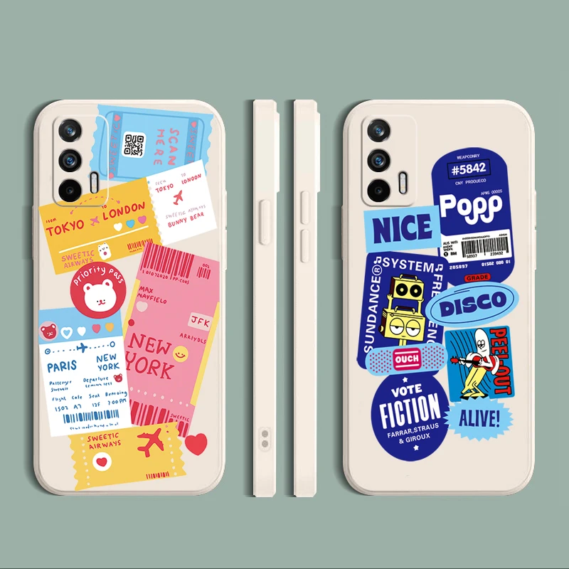 

For OPPO A16 A15 A52 A31 A91 A74 A5S A7 A12 A5 A9 2020 A54 A53 A94 Case Air Ticket Straight Edge Silicone Protective Cover
