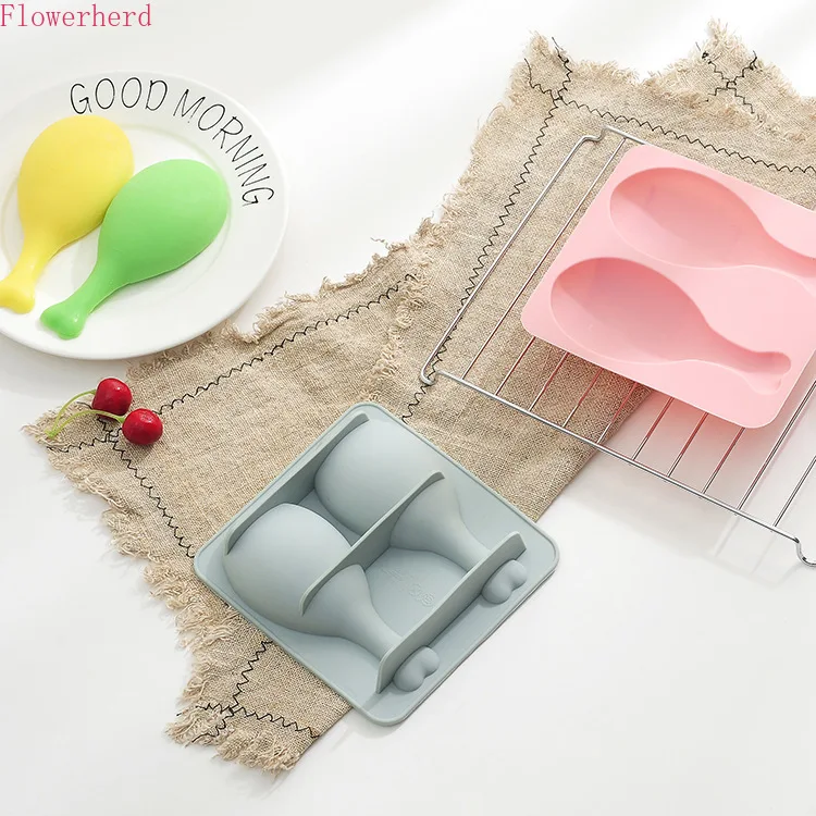 Силиконовая форма для мыла ручной работы с 2 отверстиями торта куриными ножками