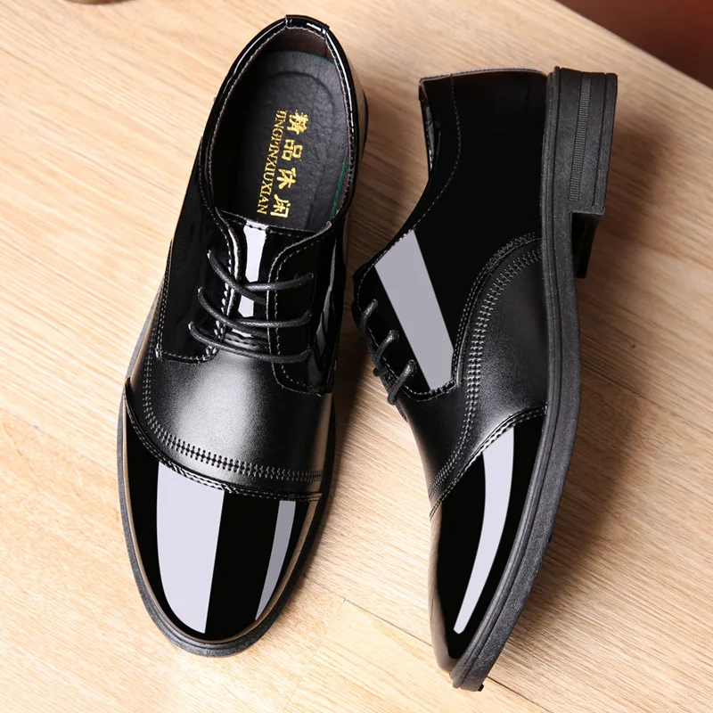 

2021 Spring and Summer New Fashion Low-cut Pointed Toe Leather Shoes Casual Business Men's Shoes Classic Trend Leather Shoes