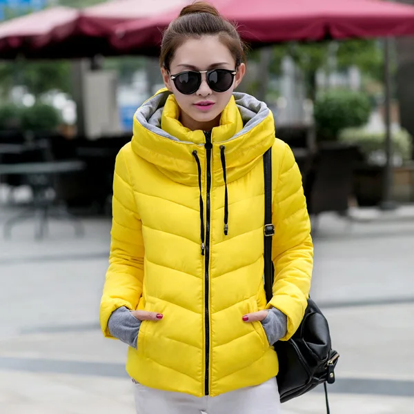

2019 winter warm coat for students New short cotton padded women's