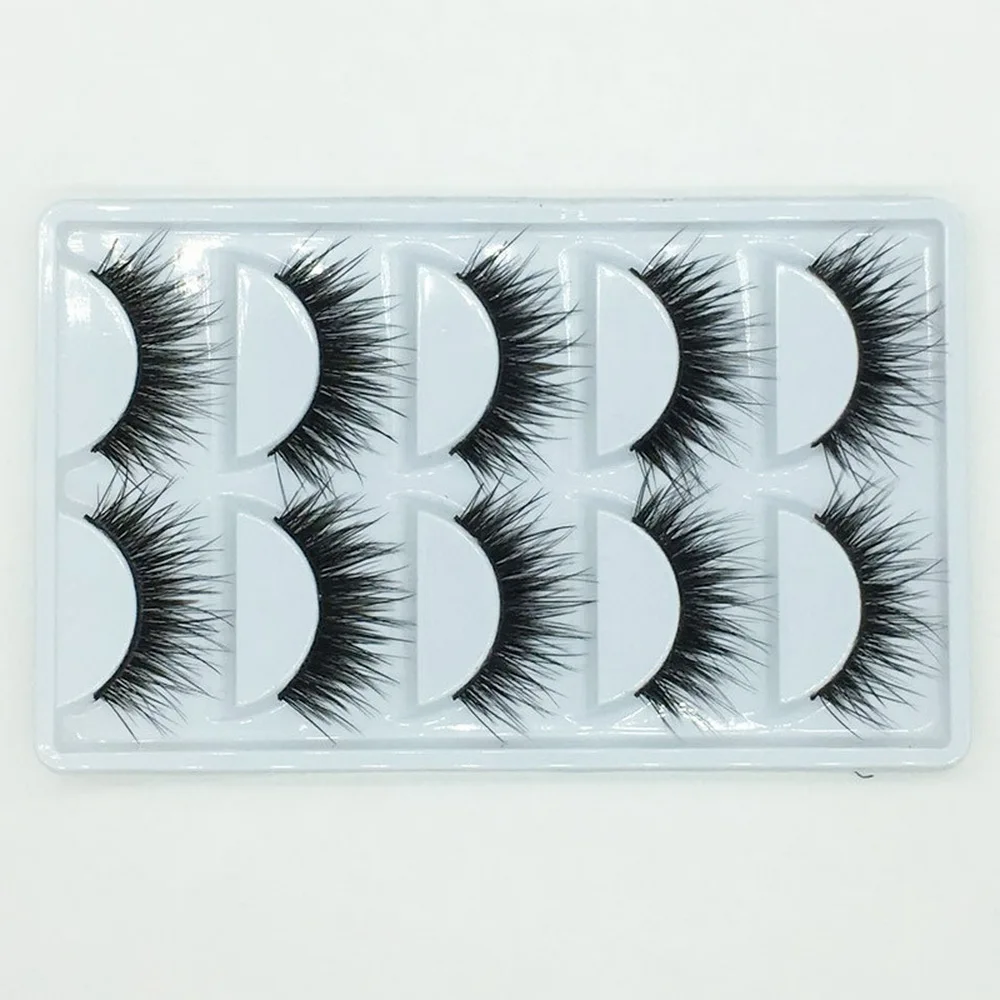 5 пар натуральный Набор накладных ресниц накладные ресницы 3D норковые волосы