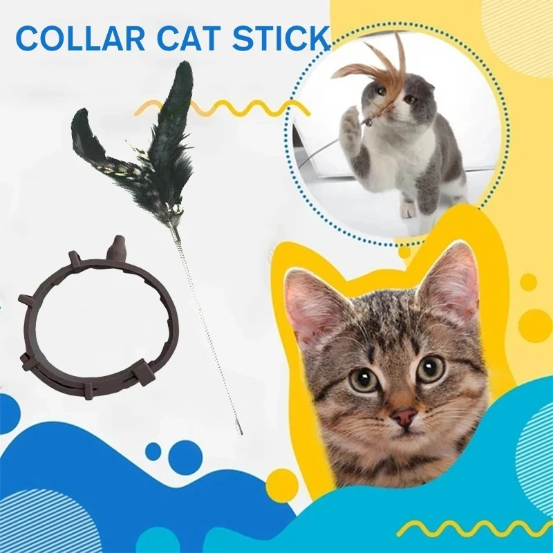

Silicone Cat Stick Cat Teaser Wand Cat Toys Artificial Feather Fun Exercise Playing Pet Supplies for Cat and Kitten LBS