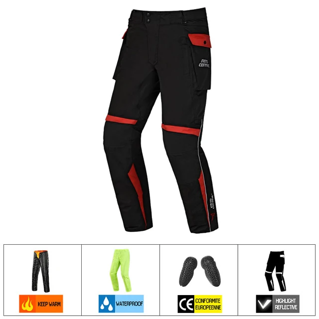 1901-Red Pants MOTOCENTRIC, Мужская мотоциклетная куртка, Мото куртка, бронежилет, водонепроницаемый, для езды, для гонок, Jaqueta, Chaqueta, для мотокросса, мотоциклетная куртка - Цвет: 1901-Red Pants