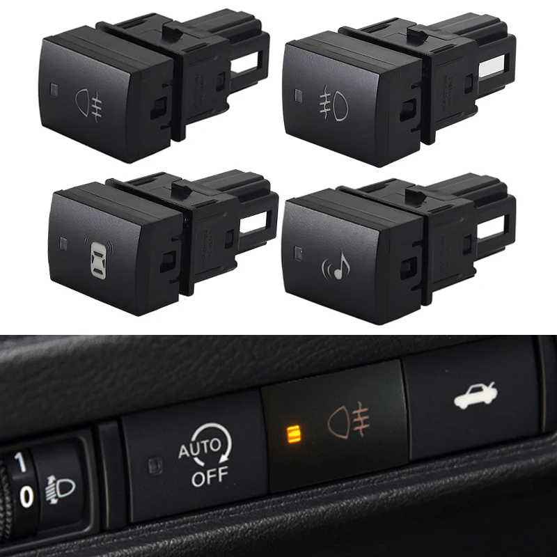 

Car Front Rear Fog Light Radar Parking Sensor Music Button Switch with Wire For Nissan New Sylphy Teana Leaf DAYZ 2020