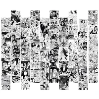 50pcs japanese manga popular anime kimetsu no yaiba comic demon slayer wall collage kit for wall art postcard set prop decor
