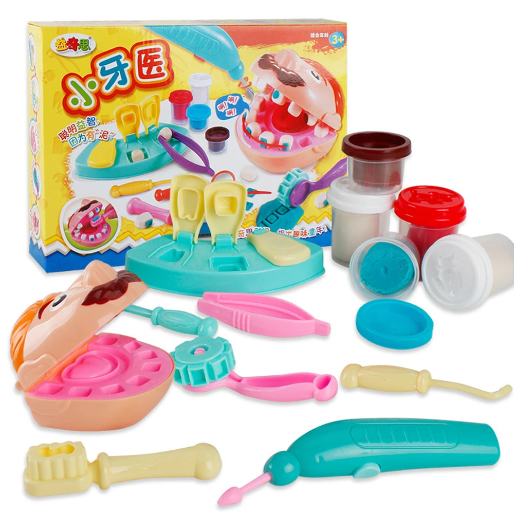 

13Pcs/set Kids Pretend Play Squeeze Toy Dentist Check Teeth Model For Doctor Role Play Children Doll Toys For Kids Girl Boy Gift