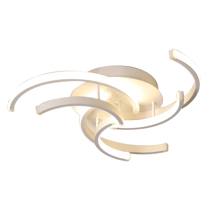 

Modern Matte White Finished Led Ceiling Chandeliers Lighting For Living Bedroom Study Room Brightness Dimmable New Fixtures Lamp