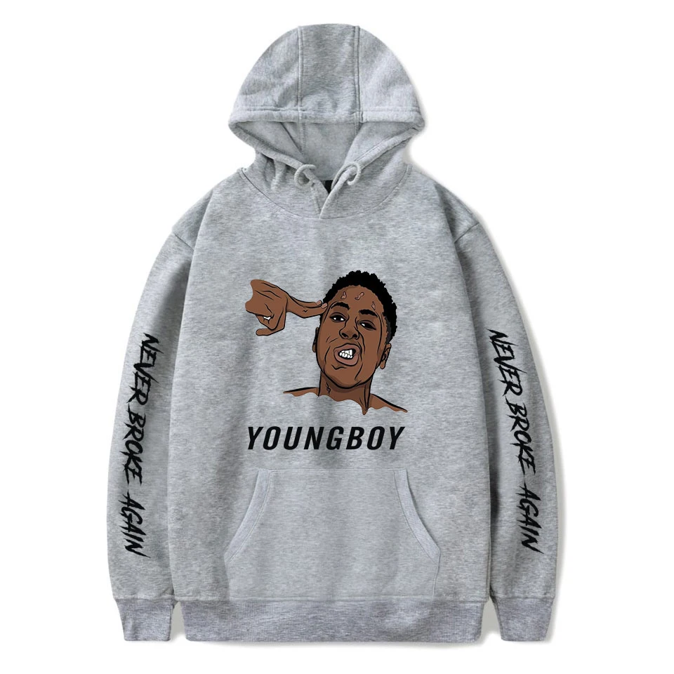 Рэпер YoungBoy ни разу не ломались снова Kentrell Дешон Gaulden печати с капюшоном для