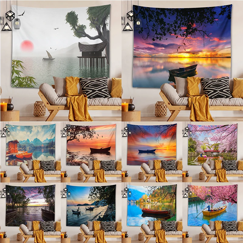 

Landscape Tapestry Story on Board Series Printed Tapestry Home Furnishings Festive Furnishings