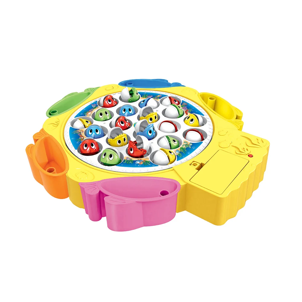 

Kids Fishing Toys Set Musical Gifts Electric Rotating Fishing Game Children Educational Toys No Magnetic Outdoor Sports Toys