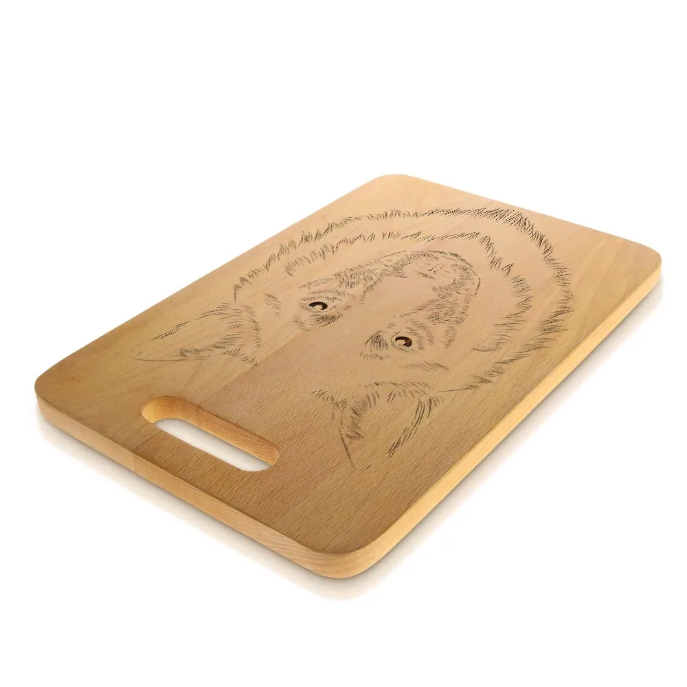 Spirit Animal Wolf Face Персонализированная разделочная доска Лесной Волк портрет