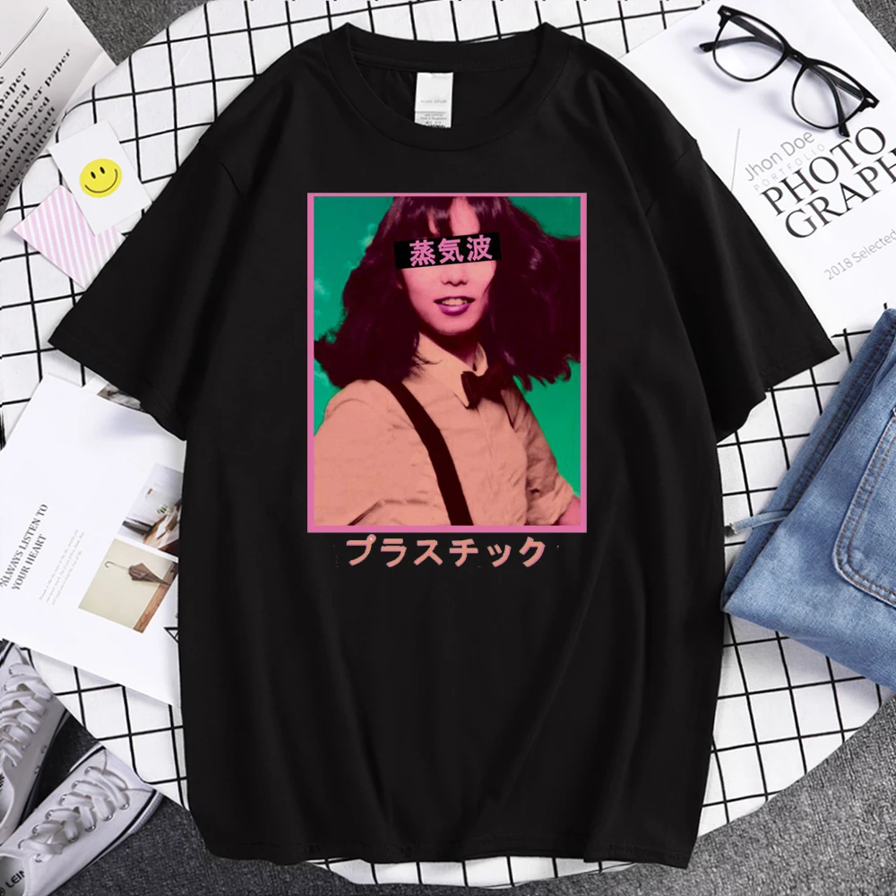 

Японский Паровая волна Стиль печать футболки с круглым вырезом S-XXXL футболки на каждый день в винтажном стиле; Футболки с принтом «Человек р...