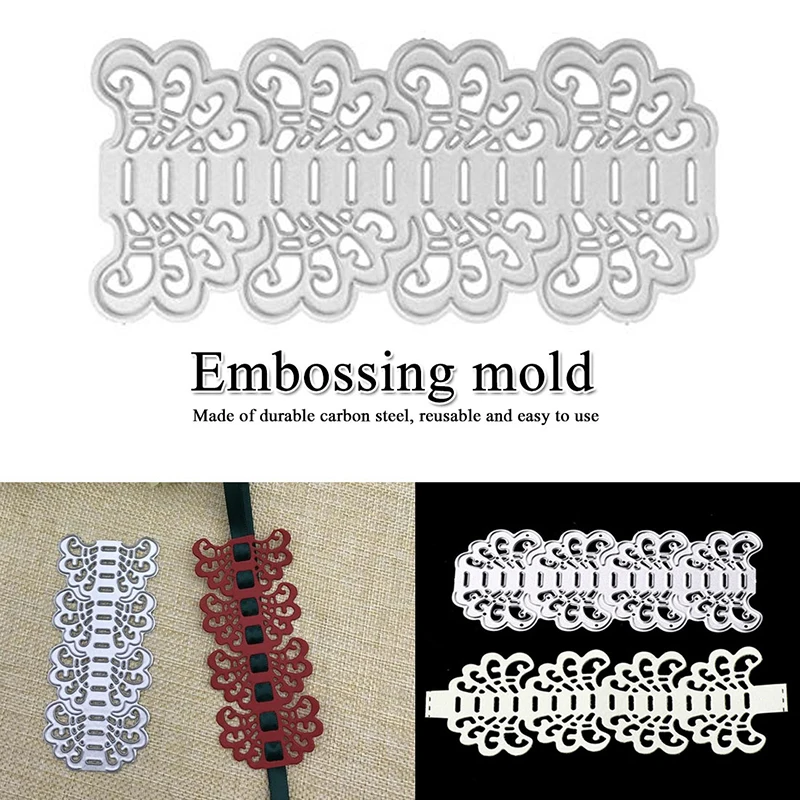 Новая мода кружева цветок край границы металла резки трафареты для DIY