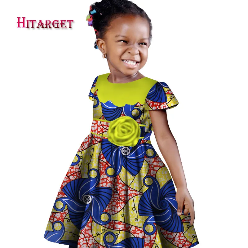 Платье для девочек в африканском стиле Детское традиционное хлопковое платье с