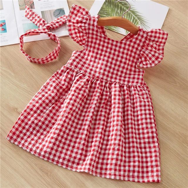 Hot 2021 New Summer Dress Toddler Kids Baby Girls Lovely Birthday Clothes Blue Striped Off-shoulder Ruffles Party Gown Dresses | Детская