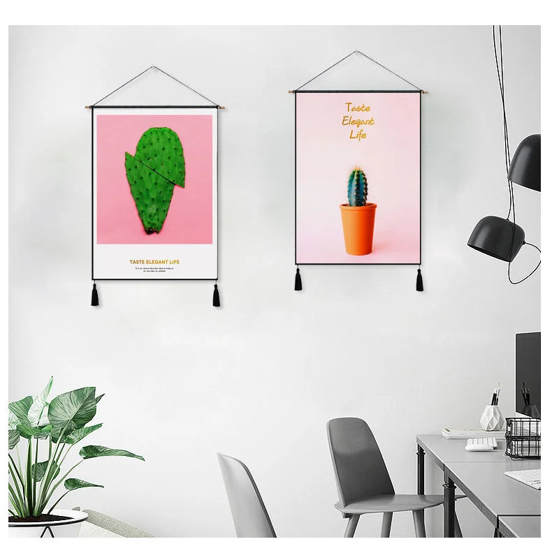 

Cactus And Wall Art Canvas Painting Wall Pictures For Living Room Nordic Decoration