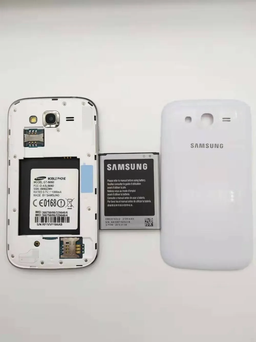 samsung Grand Neo I9060 четырехъядерный 5Мп 1 ГБ ОЗУ+ 8 Гб ПЗУ 5 ''две sim-карты отремонтированный смартфон