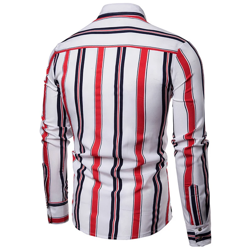 Повседневные однобортные мужские рубашки с длинным рукавом оптовая продажа