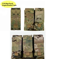 tactical triple double single mag pouch molle ar m4 5 56 223 magazine pouch tactical airsoft mag holder bag