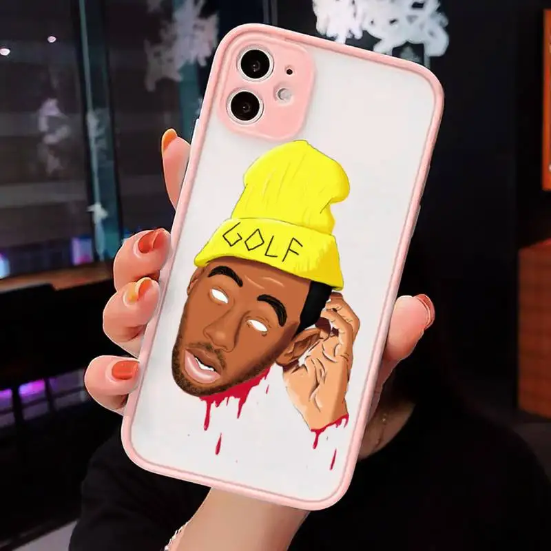 

Tyler the creator Golf IGOR bees Phone Case Pink matte transparent For iPhone 7 8 x xs xr 11 12 pro plus max mini Clear Funda