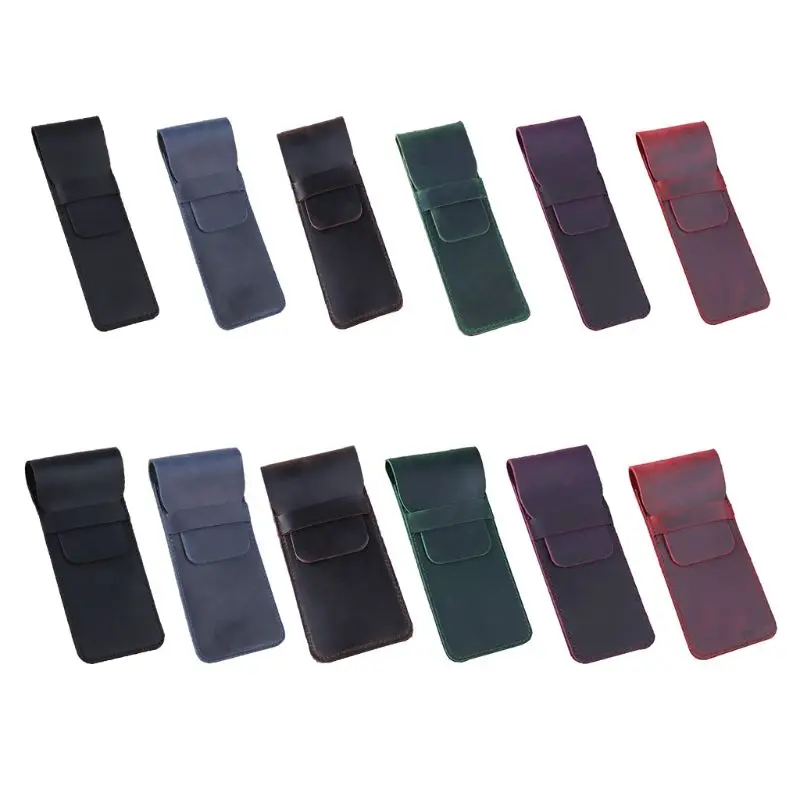 

Retro Leather Pencil Fountain Pen Bag Pouch Storage Protective Sleeve Cover Gift