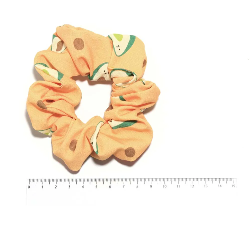 

Elegant Hair Rope Korean Avocado Headdress Women Sweet Hair Band Scrunchies Elastic Large Intestine Circle Cloth Head Rope