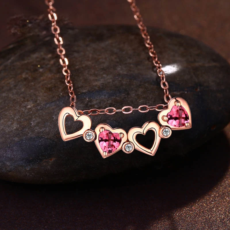 SLFD природный красный турмалин 18K кулон из чистого золота настоящий AU 750 ТВЕРДОЕ