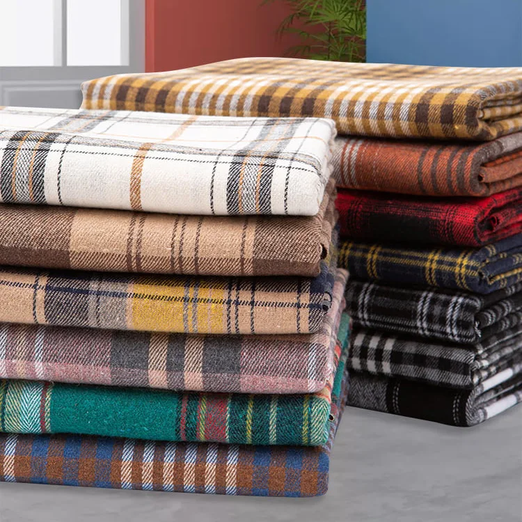 Клетчатая рубашка из тонкого хлопка осень/зима твидовая фланелевая Матовая