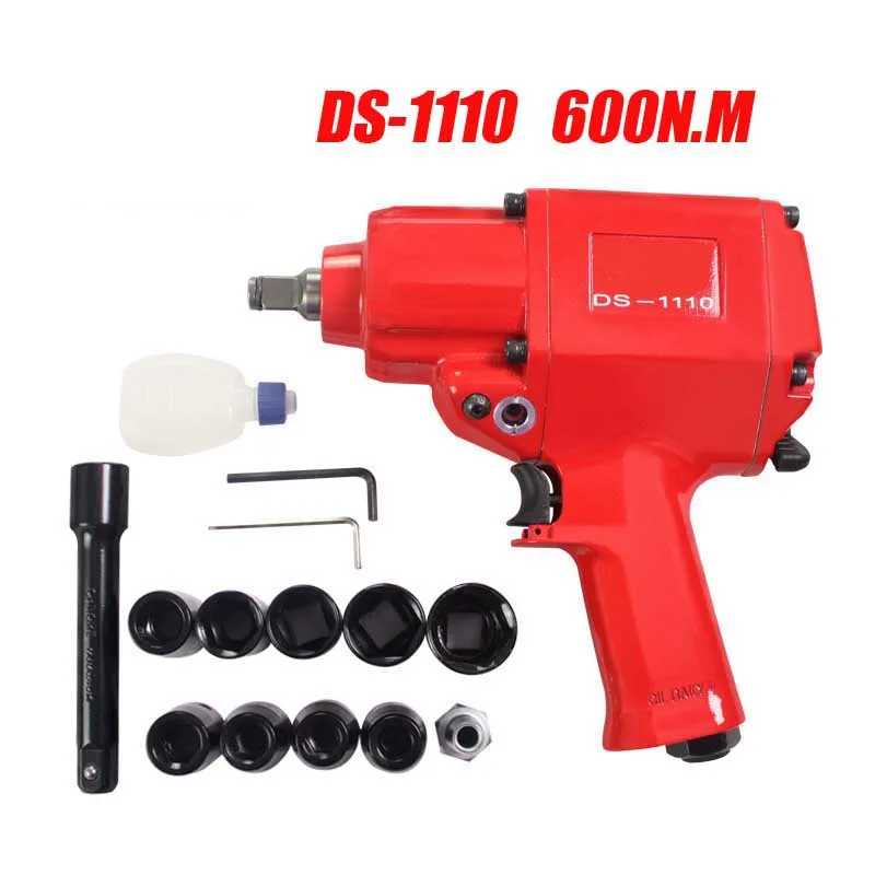 Pneumatic Tool R-1110(600N.m)High Torque Pneumatic Wrench kit M24 1/2 inch Small Wind Gun Pneumatic Air Torque Wrench 7500rpm